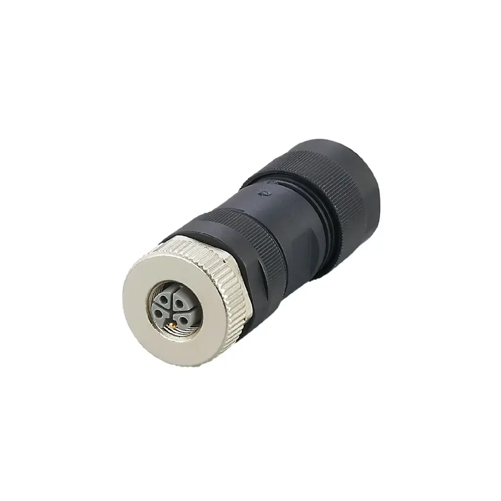 Conector M12 hembra a cablear codificación L 5 contactos PA IP67 E12672 ifm