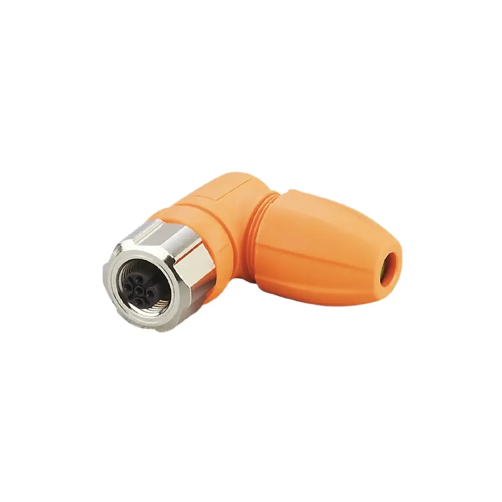 Conector M12 hembra a cablear acodado 5 contactos PA 6.6  EVC815 ifm