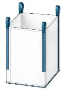 Saco Big Bag 90x90x185cm Capacidad 1.000 kg abierto con fondo Plano 4 asas  con proteccion UV 