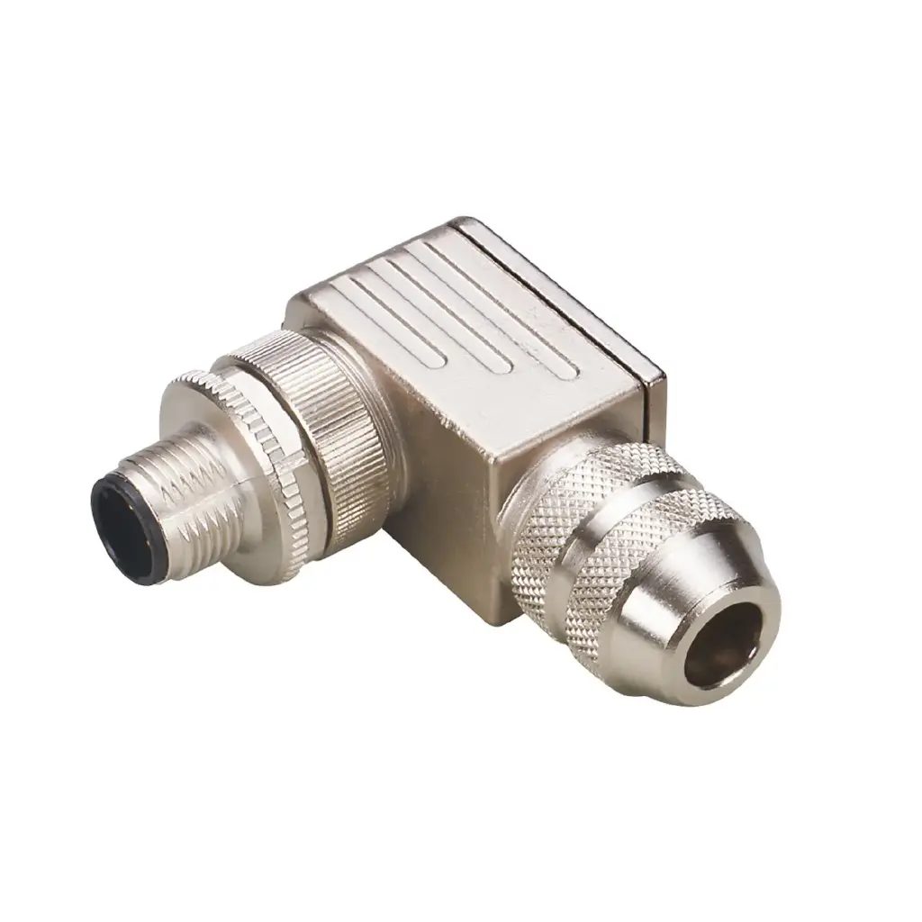Conector macho a cablear M12x1 acodado 4 polos E12287 ifm