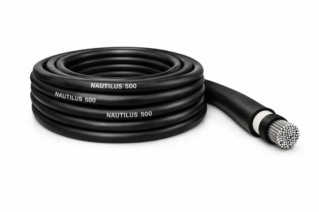 Cable goma NAUTILUS 500 sumergible flexible 120mm2 0.6/1kV negro Aristoncavi