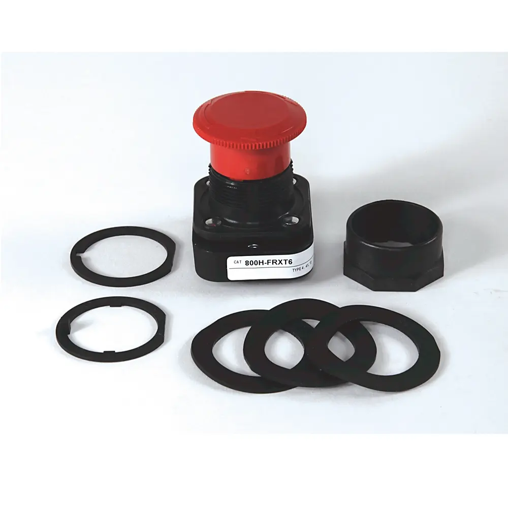 Parada de emergencia tipo hongo Ø30mm rojo de empuje y traccion 2NCLB 800H-FRXT6A5 ALLEN BRADLEY