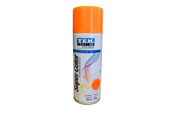 Spray pintura esmalte fluorescente naranja 350ml Tekbond 