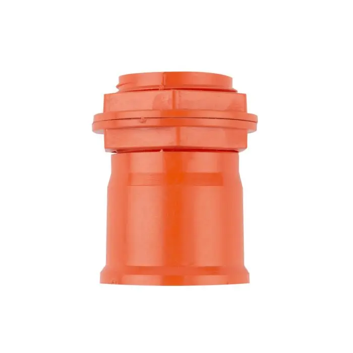 Terminal de PVC para conduit naranjo 63mm c/tuerca