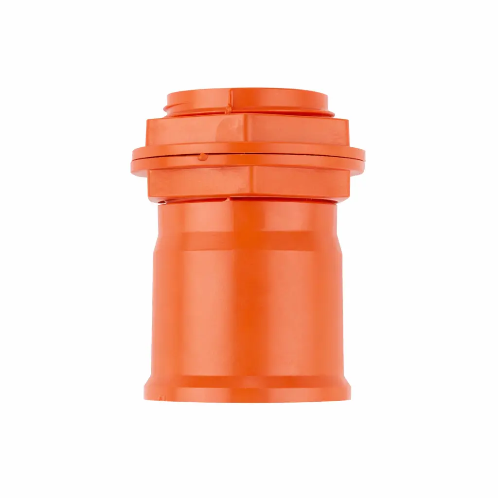 Terminal de PVC schedule 40/80 para conduit naranjo 1.1/2" c/tuerca