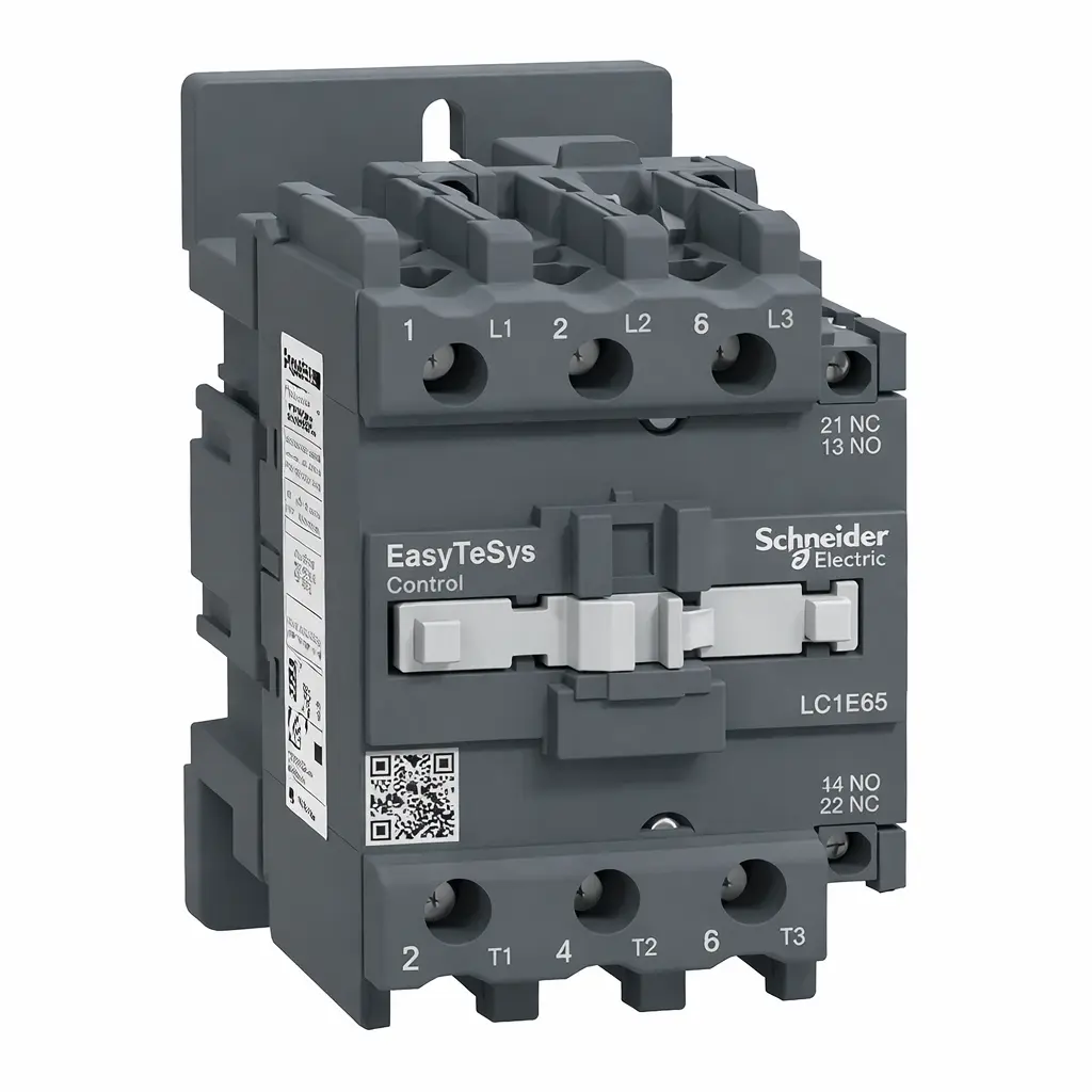 Contactor EasyPact TVS 3P 65A 220V Bobina 50/60Hz 1NA+1NC LC1E65M5 Schneider Electric