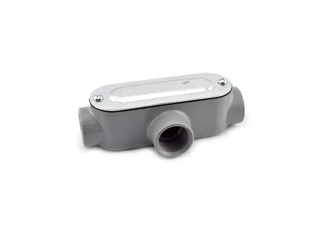 Condulet tipo T aluminio con tapa y empaquetadura 3/4"