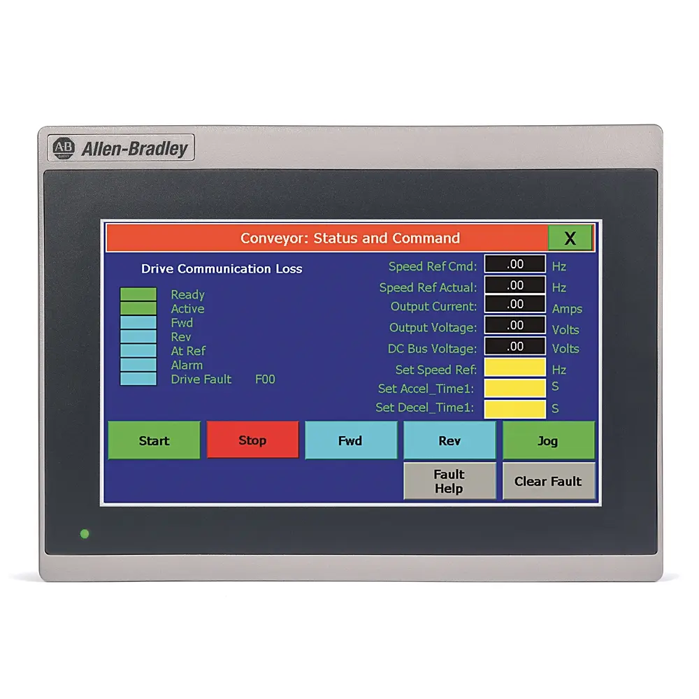 Terminal HMI PanelView 5510 Pantalla Tactil 10" TFT con 2 Puertos Ethernet 10/10Mbps 2 Puertos USB 2.0 tipo A y 1 Puerto USB 2.0 tipo B  2715P-T10CD ALLEN BRADLEY