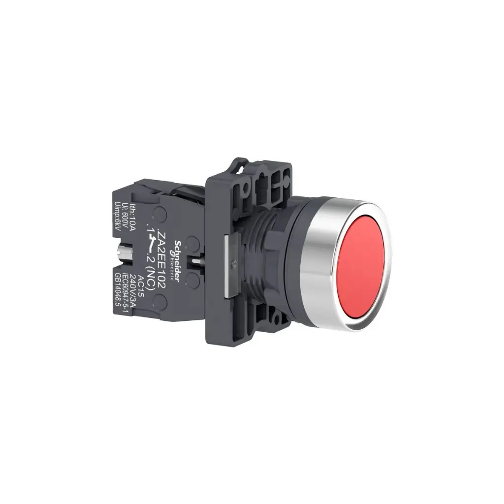 Pulsador rasante rojo Ø30mm no luminoso NO 9001KR1RH13 Schneider Electric 