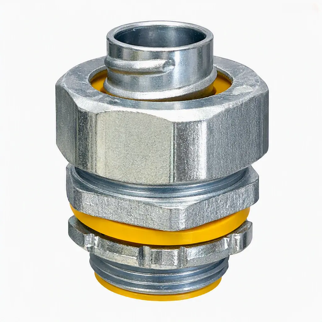 Conector recto para Conduit flexible galvanizado C/PVC 3/4" UL reforzado