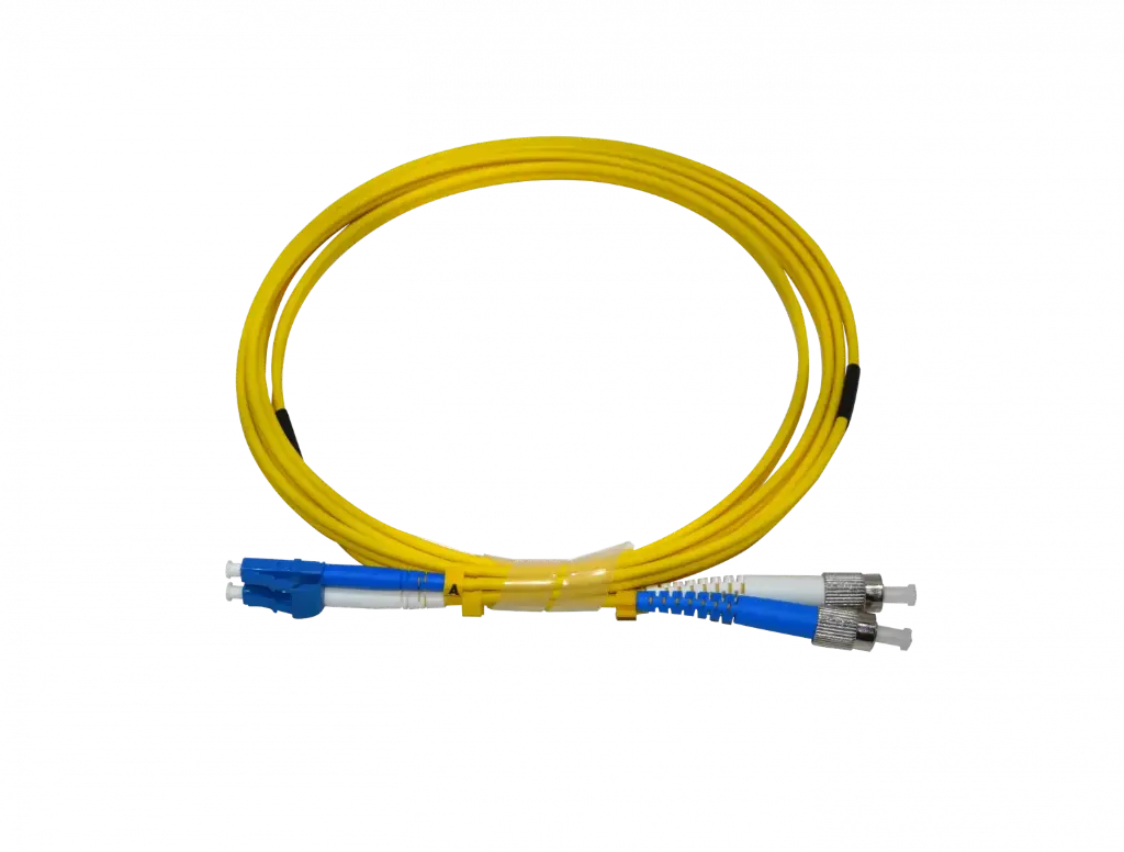 Jumper de fibra optica monomodo SM duplex Lszh LC-FC 9/125UM 2mt amarillo 