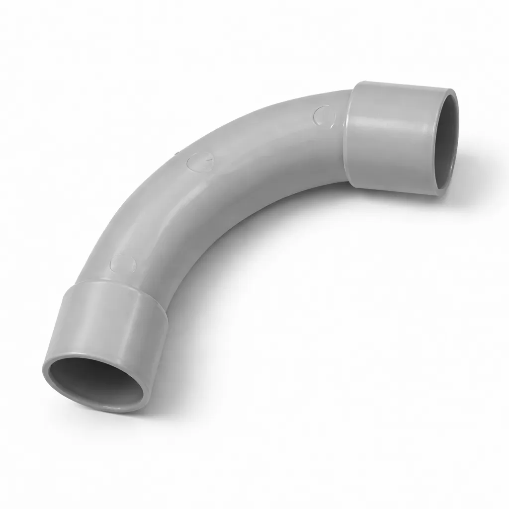 Curva 90° PVC conduit sch80 1.1/2" gris UV