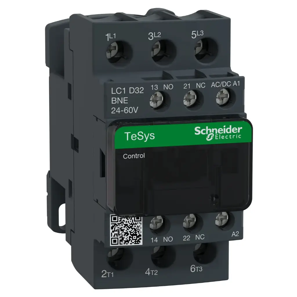 Contactor Tesys Deca 3P 32A 690Vac Bobina 24 Vac 50/60Hz 1NA+1NC LC1D32B7 Schneider Electric