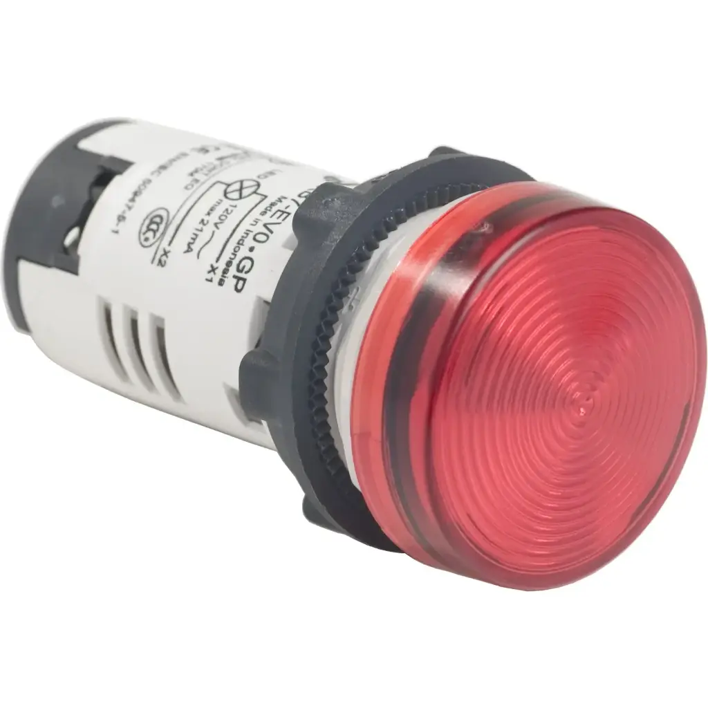 Luz piloto led rojo 120 Vac ⌀22mm XB7EV04GP Schneider electric