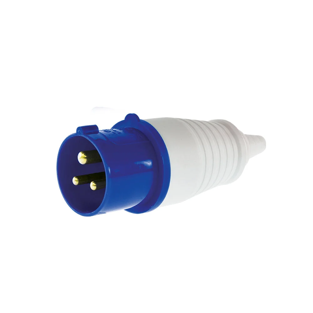 Enchufe Industrial volante macho 220V 2P + T 16A IP44 5717304 Lexo
