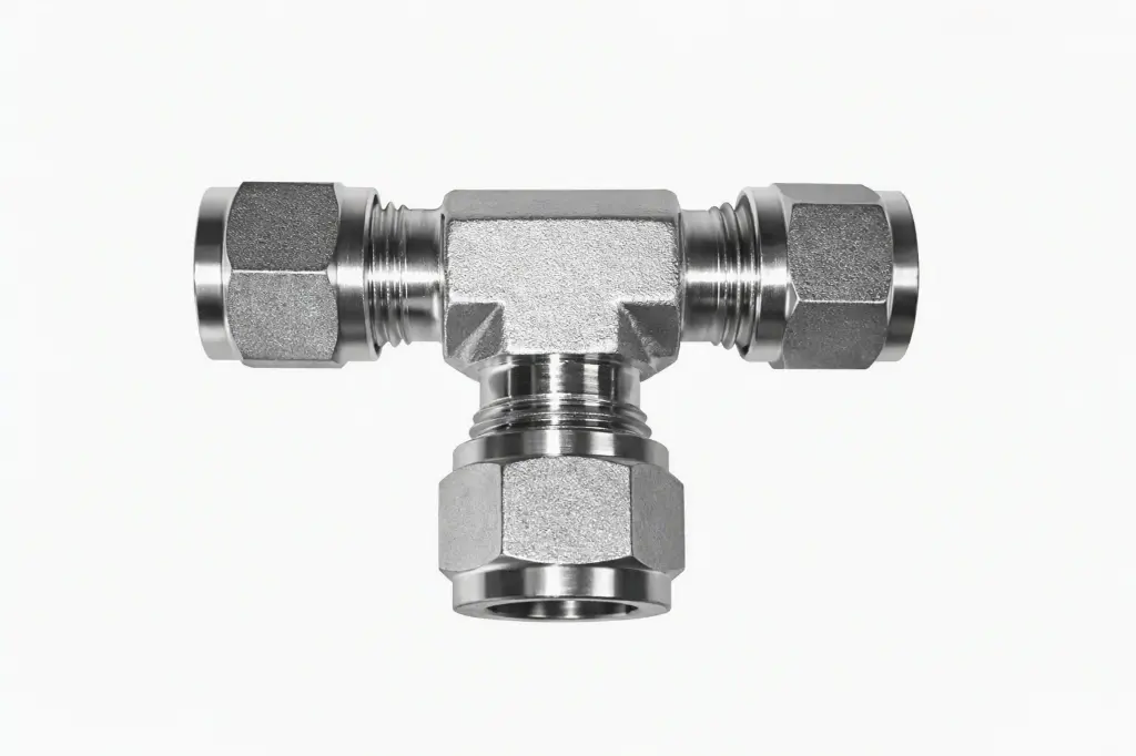 conector tipo T SS316 OD 1/2" TU 4‑0‑316 ABAC