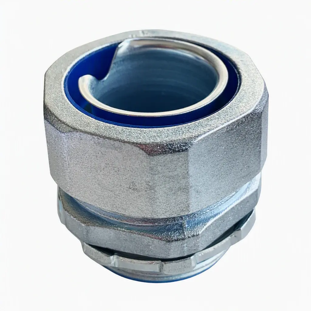 Conector recto para Conduit extraflexible l/halogeno corrugado C/PVC 4" UL