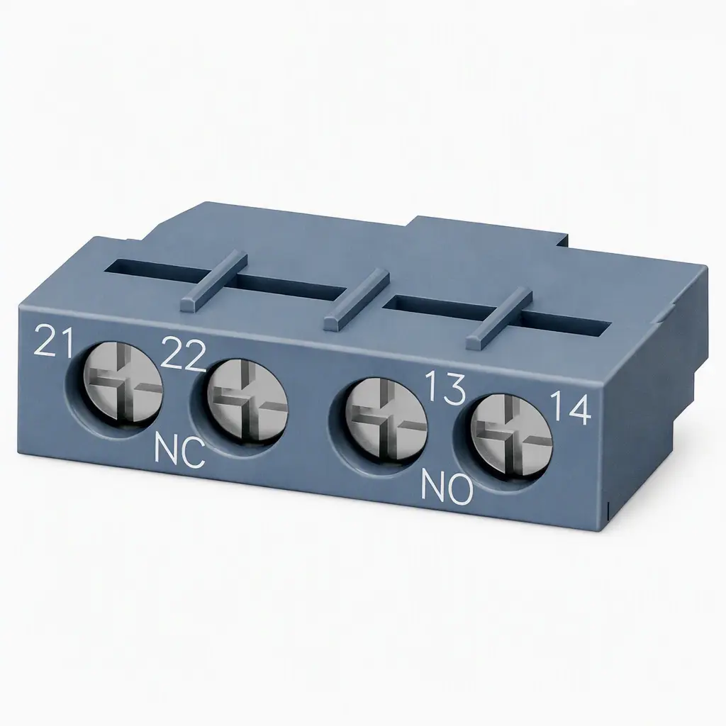 Contacto auxiliar transversal SIRIUS 1NA+1NC borne tornillo 3RV2901-1E Siemens