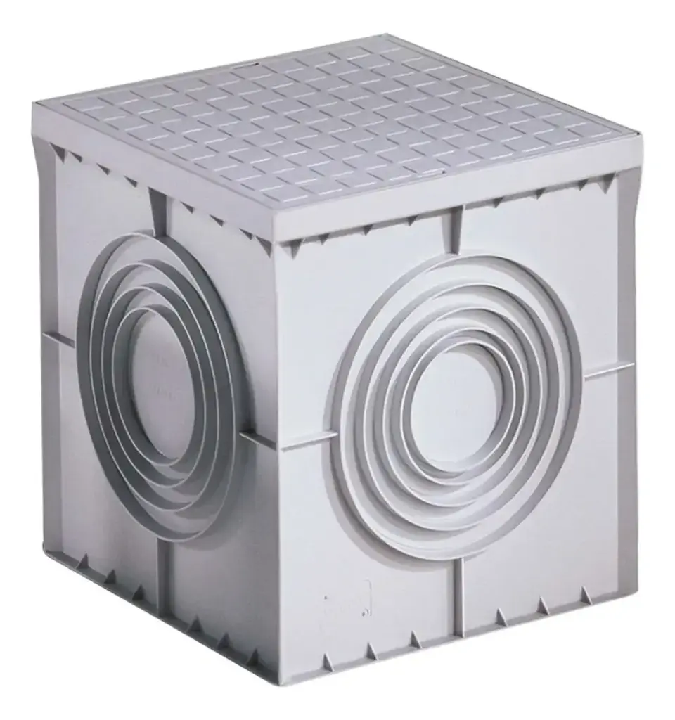 Camara de registro PVC con tapa 300x300x300mm