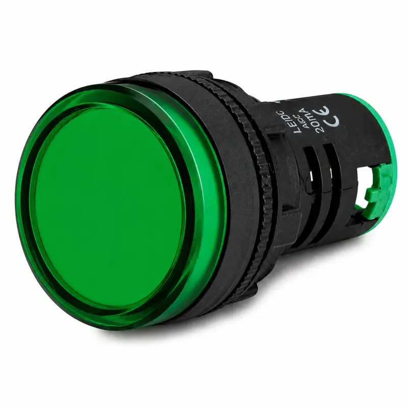Luz piloto led verde 220V ⌀22mm IP40 Ekoline