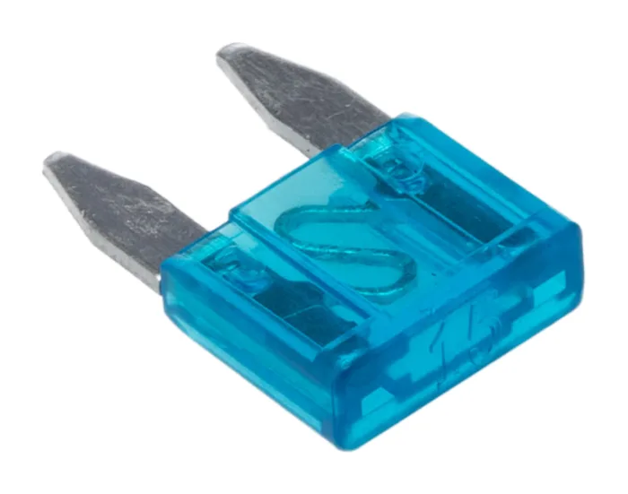 Pack 10 unidades fusible mini paleta electrico azul 15A 32Vdc 