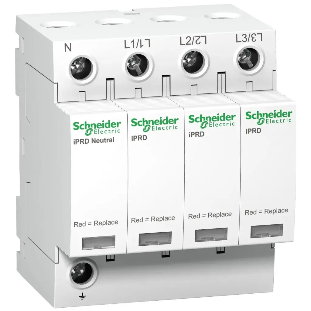 Limitador de sobretension 3P+N con cartucho 40Ka A9L40601 Schneider Electric 