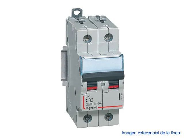 Interruptor termomagnetico MCB 2P 2A 10kA Curva C 407793 Legrand