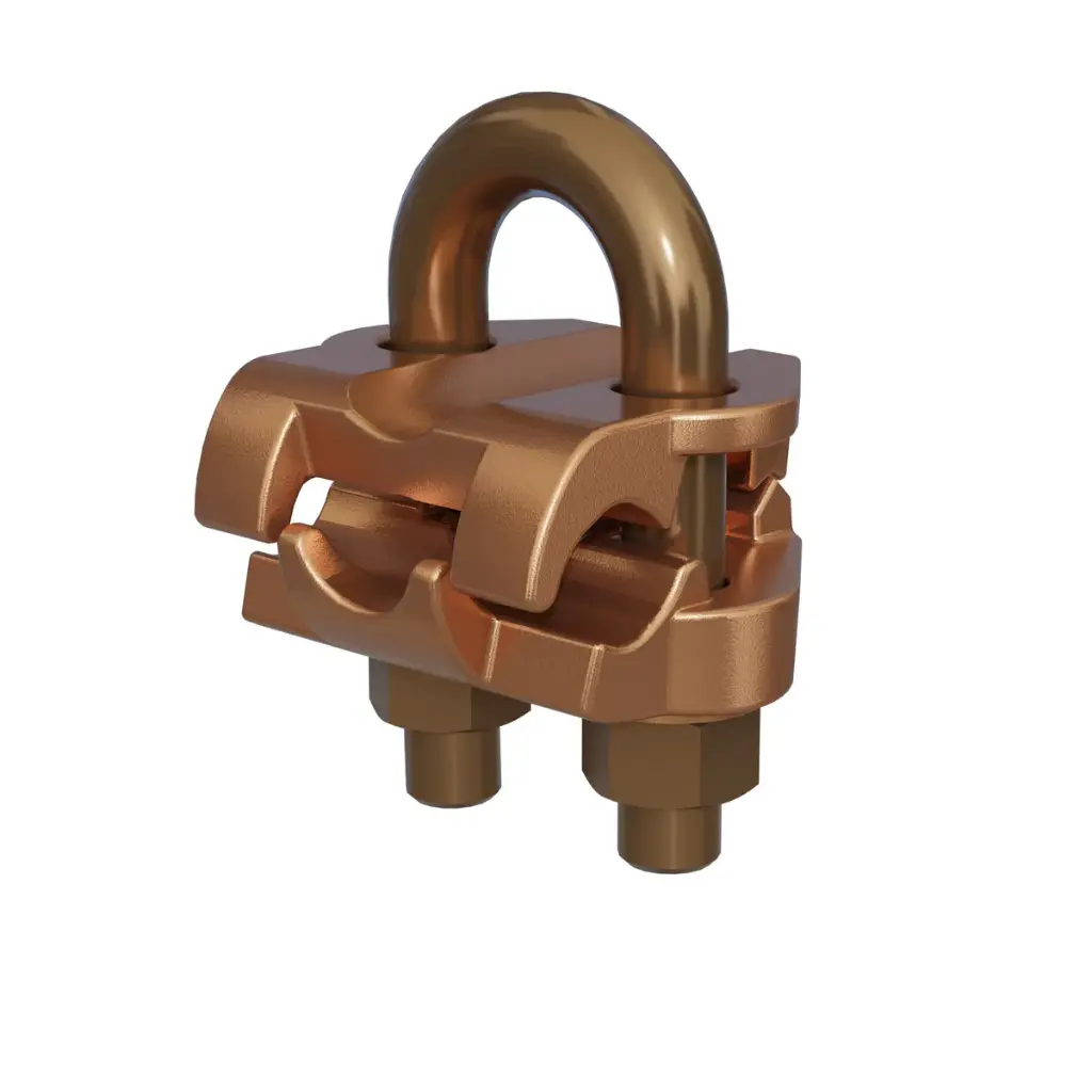 Conector de cobre para puesta a tierra de cable 2/0awg-250kcm a tuberia 5/8" a 3/4" GAR6429 Burndy