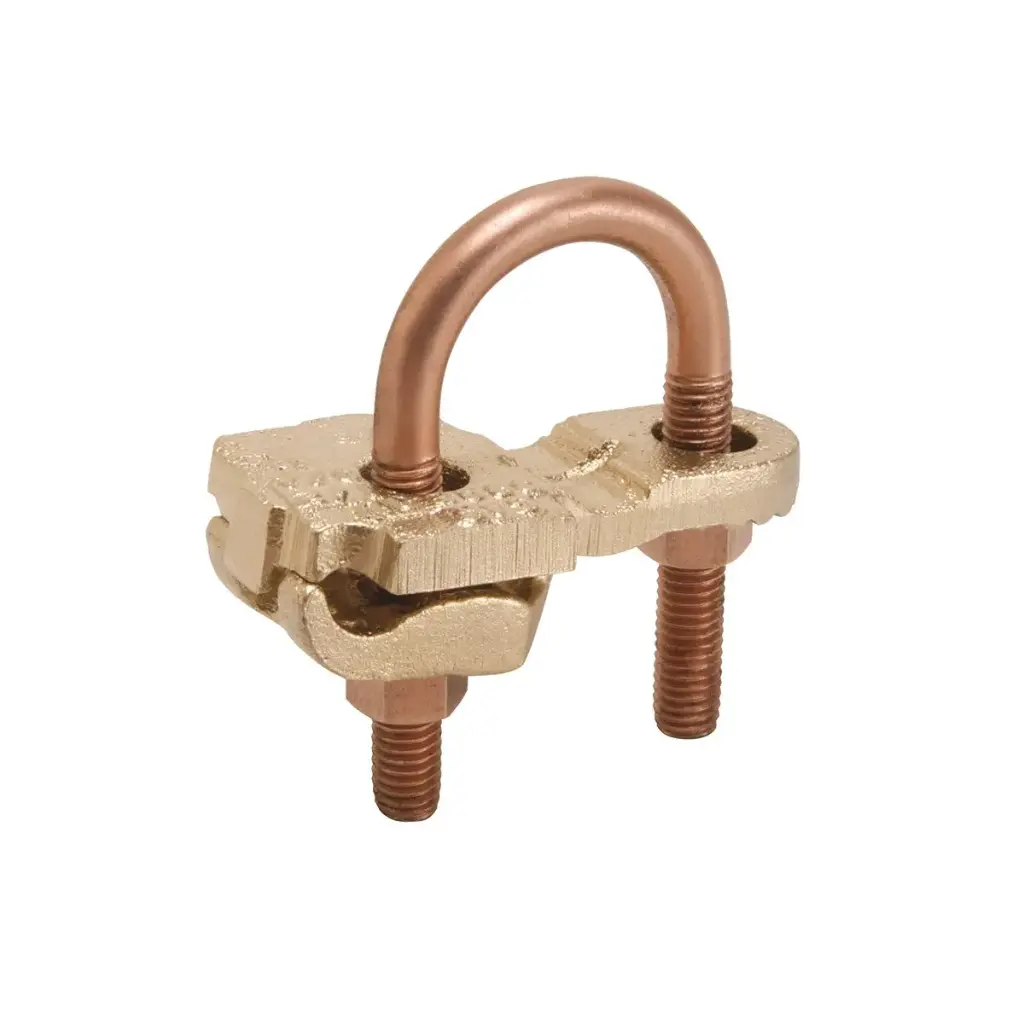 Conector de cobre para puesta a tierra de cable 4-4/0awg a tuberia 1/2" a 1" GAR3902BU Burndy