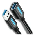 Cable de Extensión USB 3.0 Tipo A Macho a Hembra 2 Metros Negro Vention