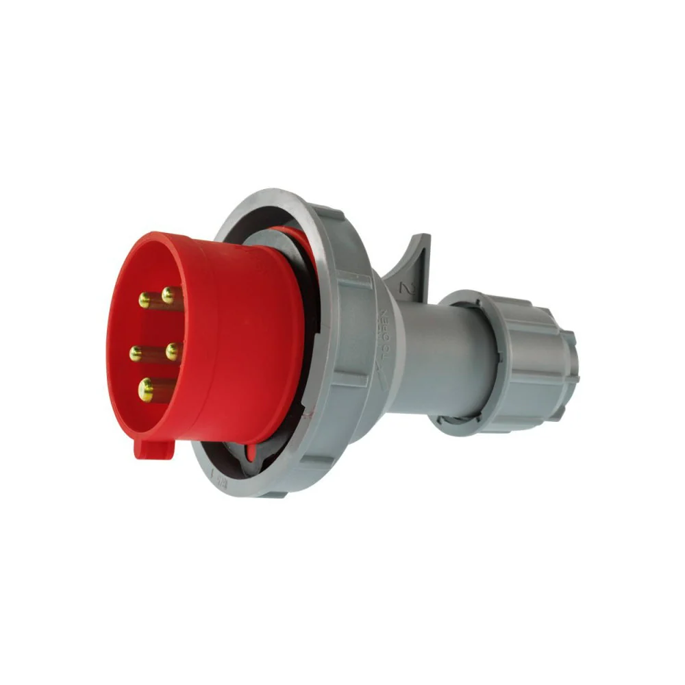 Enchufe Industrial volante macho 380V 3P+T+N 32A IP67 5719321 Lexo