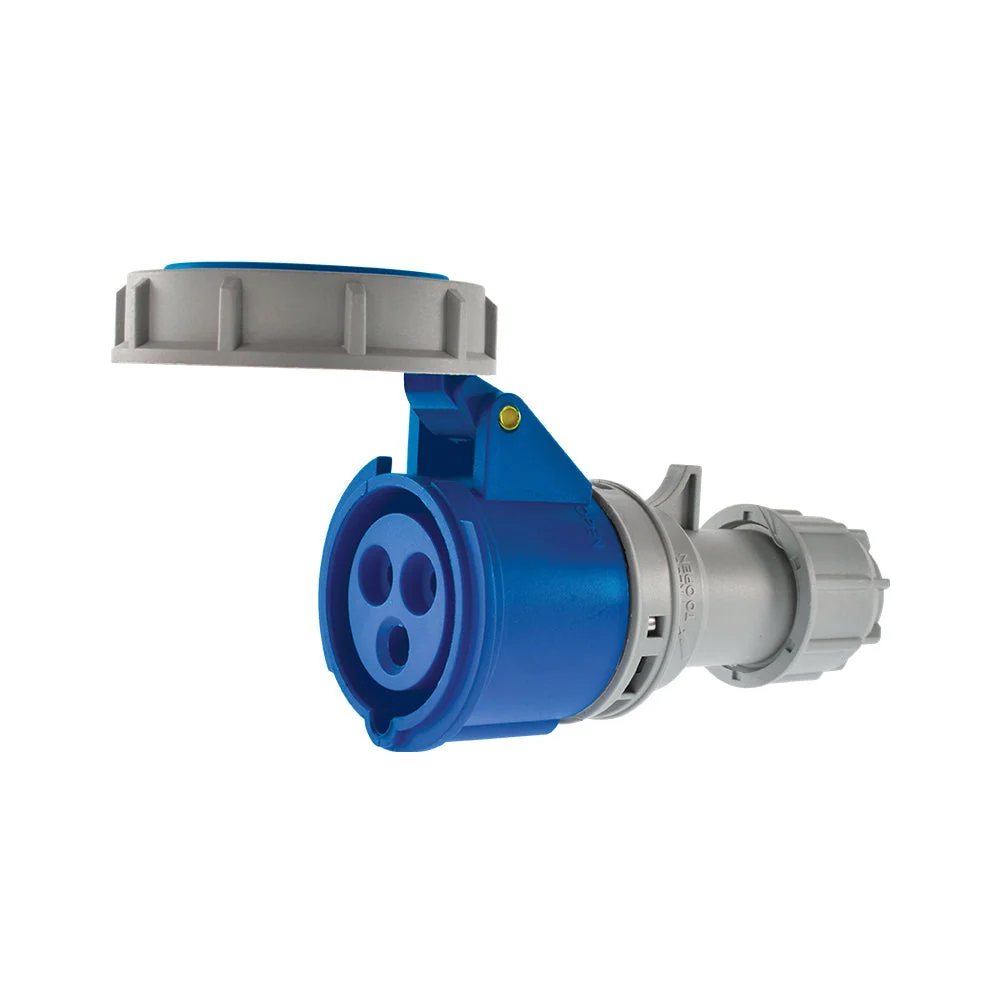 Enchufe Industrial volante hembra 220V 2P + T 16A IP67 5719404 Lexo