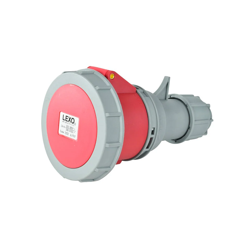 Enchufe Industrial volante hembra 380V 2P+T+N 32A IP67 5719421 Lexo