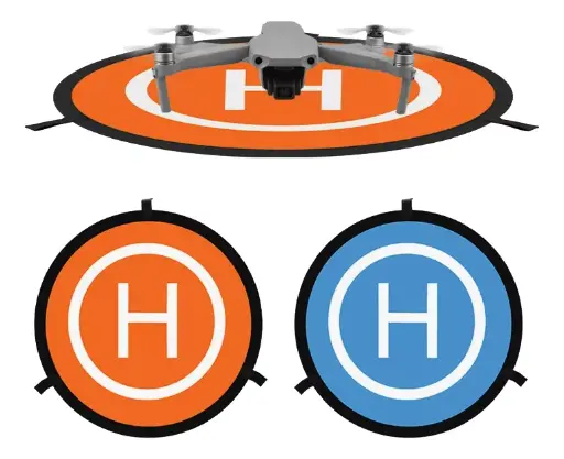 [Pista de aterrizaje y despegue para drones color naranja/azul de 75 CM] Pista de aterrizaje y despegue para drones color naranja/azul de 75 CM