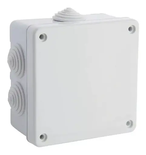 Caja estanca L/halogeno 100x100x60 mm 7 conos IP65 MEC
