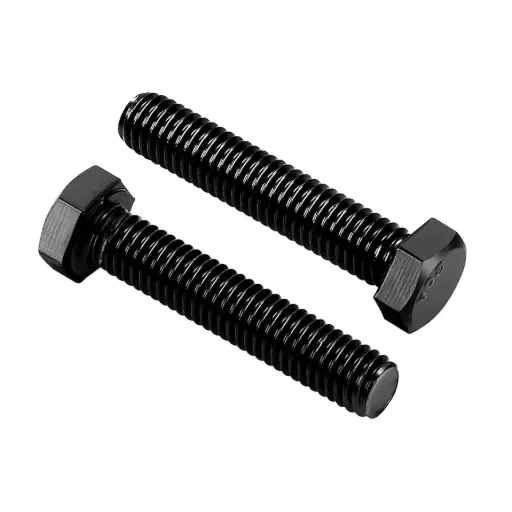 Perno hexagonal pavonado grado 5 UNC 5/8"-11x2" hilo completo 