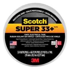 [8061120701] Cinta Aislante Scotch Super 33+ negra, 3/4  19mm x 20m 8061120701 3M