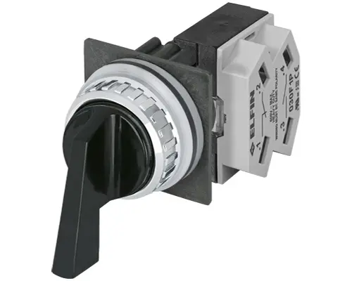 [030RSLNBF1] Selector de palanca 2 posiciones 1NO+1NC negro Ø30 mm 030RSLNBF1 ELFIN