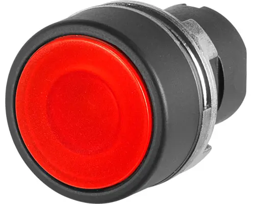 Pulsador rasante rojo Ø22mm luminoso 24 Vac-Vdc c/cuerpo piloto ELFIN