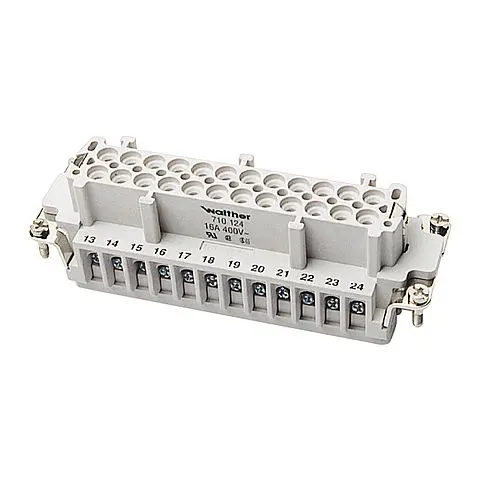 [710124] Conector hembra 24P 16A 500V insert B24 – 710124 WALTHER