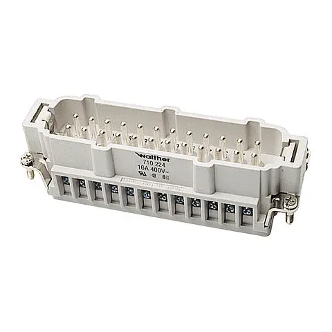 [710224] Conector macho 24P 16A 500V insert B24 – 710224 WALTHER