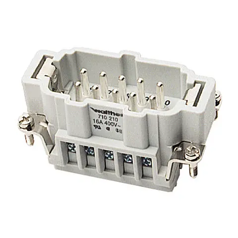 [710210] Conector macho 10P 16A 500V insert B10 – 710210 WALTHER