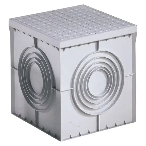 [DX59701] Caja de Registro Cuadrada 300x300x300mm Fondo Plano Desfondable con Tapa de Alta Resistencia DX59701 GEWISS