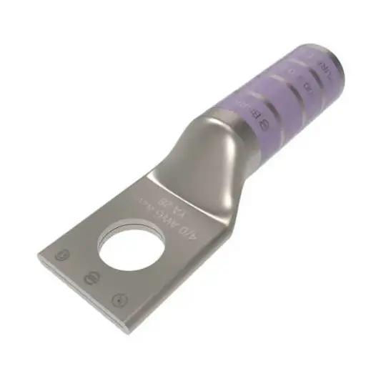 [YA28] Terminal Compresión de cobre 4/0 AWG caña larga orificio/perno 1/2" YA28 Burndy
