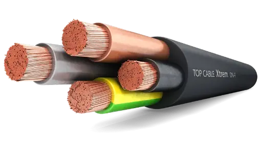 [H07RN-F-5G16] Cable goma H07RN-F XTREM DN-F sumergible flexible 5x16mm2 0.6/1 kV Negro TopCable
