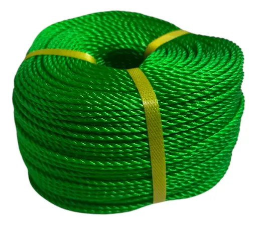 Rollo cordel nylon 4mm trenzado Verde de 200 mts 