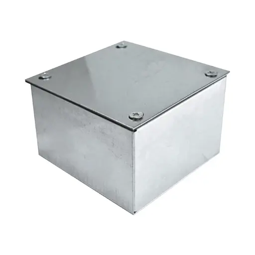 [CCAG-100x100x65-SKO] Caja de conexiones acero galvanizado 100x100x65mm A-11 Sin Ko con tapa y empaquetadura 