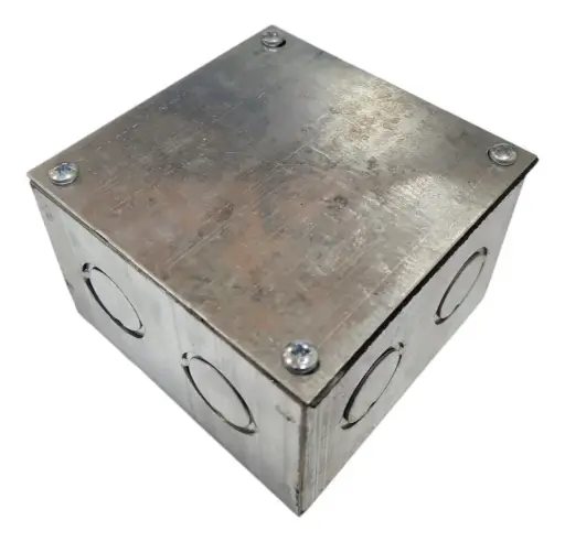 [CCAG-100x100x65-KO] Caja de conexiones acero galvanizado 100x100x65mm A-11 Ko con tapa y empaquetadura
