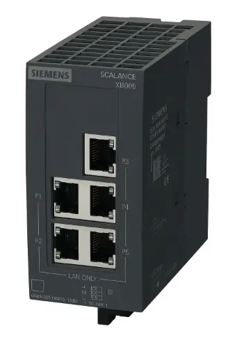[6GK5005-0BA00-1AB2] Switch Industrial Ethernet SCALANCE XB005 5 Puertos RJ45 10/100 Mbps 24Vdc IP20 – 6GK5005-0BA00-1AB2 SIEMENS