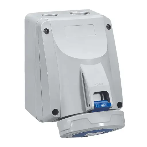 [555355] Enchufe Industrial sobrepuesto hembra P17 200V a 250V 3P+T 16A IP67 555355 LEGRAND